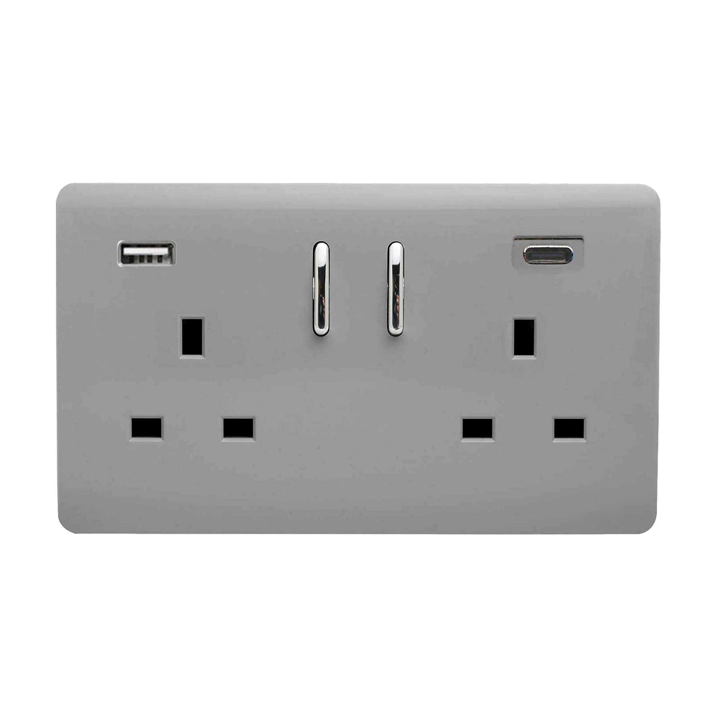 Light Grey Wiring Accessories Trendi Decorative Screwless Light Grey Wiring Accessories Trendi Decorative Screwless